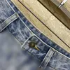 23SS FW Cotton Women Shorts Jeans الجينز مع خطاب شامل للطباعة الإناث من Milan Runway العلامة التجارية Cowboy Jersey Outwear Outwear Denim A-Line Hotty Hot Pants