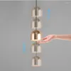 Pendellampor Justerbar lyftlampa Postmodern atmosfär Aluminium Droplight Restaurang Bedrummet Bedside Bar Small Hanging Light