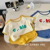 Ensembles de vêtements Ensemble décontracté pour enfants Ensemble 2 pièces de t-shirts de dessins animés colorés pour garçons et filles âgés de 0 à 6 ans en été