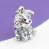 For pandora charms authentic 925 silver beads New Cute Sparkling Paw Print Bracelet Charm
