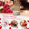 Nattlampor romantisk 3d kärlek hjärta akryl led lampa hem sovrum ljusbord födelsedagsfest dekor Alla hjärtans dag sängplats