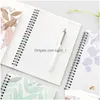 Notepads 4Pcs Coils Portable Notebook Mini Trumpet Pocket Notepad Spiral Travel Journal Book School Student Stationery Office Memo P Dh6D1