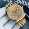 Diamond Watch Mens Automatic Mechanical Watches 36mm Sapphire Lady Wristwatches Waterproof 904l Rostfritt stål Montre de Luxe