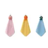 Towel Toilet Cartoon Animal Hand Fast Dry Kitchen Bathroom Coral Velvet Hanging Towels Washcloth Home Accessories