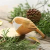 Decorative Objects Nordicstyle Wooden Bird Lovely Painting Ornaments Figurine Art Handmade Carving Decor Miniature Animals Crafts Children Gifts 230531