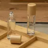 Butelki do przechowywania 10 ml pusta butelka butelka na szklance do pojemnika na wałka oleju eterycznego z bambusową pokrywą
