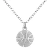 Basketball Pendant Necklace Gold Stainless Steel Chain Necklace Women Men Sport Hip Hop Jewelry Basketball Football Lovers Gift DHL Free