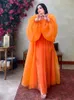 Vêtements ethniques inde turquie musulman Abaya ensemble 2 pièces robes femmes manches bouffantes robe intérieure mariage soirée maroc Caftan