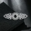 Pins Brooches WEIMANJINGDIAN New Arrival Rhodium Silver Plated Sparkling Cubic Zirconia Art Decor Vintage Bar Chest G230529