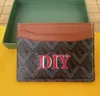 Card Holders Women MEN bag Clutch Real leather wallet slot pocket DIY Do It Yourself handmade Customized personalized customizing 322u