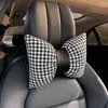 New Classic Plaid Bowknot Universal Car Neck Pillow Ornaments Seat Poggiatesta Supporto Forniture Accessori per interni auto per donna