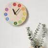 Horloges murales horloge en bois Design moderne chambre d'enfant nordique décoration cuisine Art creux montre décor à la maison