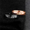 Online Shopping Canada Her King His Queen Couple Ring Gold And Black Wedding Band Titanium Ring