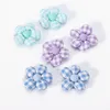 Hair Accessories 2 Pieces/Set Kids Lovely Flower Hairclips Safety Hairpins Girls Plaid Printed Cute Children Wholesale