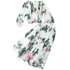 Jupes personnaliser femmes été mode Floral Rose imprimé jupe dame décontracté grande taille 3XS-10XL rétro Vintage Maxi longue mousseline de soie