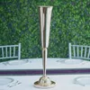 Золотая труба ваза металлическая свадебная дорога ведущая стола стола стола подсвечника белая центральная вечеринка.