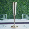 Gold Trumpet Vase Metal Wedding Road Lead Table Flower Stand Candlestick White Centerpiece Event Party Wedding Decoration Supplies Imake930