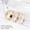 eManco Glitter Matte Gold Rings Stainless Steel Love Ring 2021 Trendy Jewelry Gifts