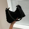 Evening Bags Candy Color Armpit Bag Gentle Pleated Underarm Elegant Fashion Tote All-match Shoulder Small Square Wallet