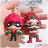 Jewelry Cartoon Cute Hero Family Kids Keychain Backpack Animation Character Key Ring Accessories Hanger Mti Colors Drop Delivery Bab Otddv