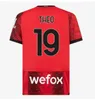 KOCHE IBRAHIMOVIC camisas de futebol 2023 2024 MILANS GIROUD TONALI camisas de futebol R. LEAO THEO BRAHIM Adulto Homens Crianças Kit conjuntos 23 24 PULISIC RAFA LEAO quarto uniformes 88