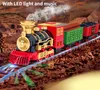 Electric/RC Track Electric Christmas Train Toy Set Car Railway Spår Steam Locomotive Engine Diecast Model Education Game Boy Toys for Children 230601