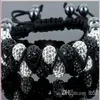 billig ny stil10mm två rad billiga vita disco boll pärlor armband vsd crystal shamballa armband smycken jul i3535259g