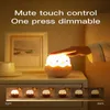 Led Kinderen Touch Nachtlampje Zachte Siliconen USB Oplaadbare Slaapkamer Decor Gift Dier Ei Shell Kuiken Bedlampje