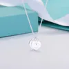 Fashion T Brand Double Heart Pendant Necklace New Charm Designer Necklace 18k