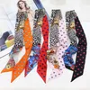 Scarves Jungle Love Print Silk Riband Bag Wraps Scarf Lady Neck Decoration Small Ribbon Multi Hair Band Choker ZSBD228