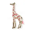 Femmes couleur or girafe broches mignon coloré Animal broche broche mode bijoux cadeau exquis Broches pour les enfants