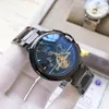 Ny modetrend Mechanical Watch Designer Men Bias Blue Light Balloon Belt Multifunktionell Automatisk Watch Waterroof Leather Watch 316L Rostfritt stål