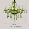 Lustres De Luxe Vert Lustre En Cristal Salon Chambre Villa Suspension Lumière El Restaurant Café Bar Bougie Pendentif Lampe E14