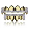 Grillz Dental Grills Hip Hop Glap Bling Cz Teeth Grillz установлен для мужского верхнего нижнего тонкого зуба.