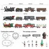 Electric/RC Track Electric Train Toy Remote Control Smoking Locomotive Rails Assemble DIY Tracks Set Classical Toys for Children 230601