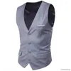Men's Vests Men's Navy Blue Dress Suit Vest Waistcoat 2023 Slim Fit V Neck Tuxedo Men Formal Business Smart Casual Gilet Homme 6XL