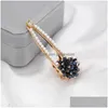 Hair Clips Barrettes Ladies Bling Headwear Crystal Rhinestone Flower Pearl Barettes Girls Hairpin Accessories Drop Delivery Jewelr Dhkwj