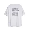 Moda Marka Erkek T Gömlek Dalga Klasik Logo Harf Baskı Kısa Kollu Casual Bayan Yüksek Sokak Kısa Kollu Yazlık T-shirt