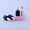 Miroirs 10 pièces 15ml bouteille de vernis à ongles noir vide petite brosse récipient d'art d'ongle bouteilles d'huile d'ongle en verre Garrafa