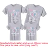 Family Matching Outfits Mother Dad Love You Clothes Pink or Blue Letter Print Tshirts Big Brother Sister Custom 230601