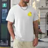 Polos męski Lucky Duck T-shirt estetyczna odzież Vintage T Shirt Krótkie koszule wagi ciężkiej męskie stylowe stylowe