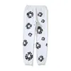 Herenbroek American High Street Trendy merk losse bedrukte sportkleding Floral Cloud joggingbroek Knappe hiphopbroek voor mannen en vrouwen