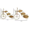 베이크웨어 도구 창조적 자전거 케이크 스탠드 웨딩 연회 상점 서부 페이스트리 장식 장식을위한 3 계층 단일 디스플레이