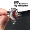Cluster Rings Top Natural Auralite 23 Anello al quarzo Gioielli per donna Uomo Regalo Cacoxenite Crystal Silver Rutilated Beads Regolabile