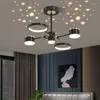 Pendant Lamps Modern Led Star Ceiling Lamp Villa Home Decoration Bedroom Lighting Restaurant Chandelier Wholesale Fixtures