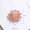 Broches Broches WEIMANJINGDIAN marque or rose alliage chromé taille moyenne bouquet de mariage en cristal broches et broches G230529