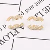 Earring stud High Quality Designer Gold Plated Letters Stud for Famous Women Full Pearl Earring Wedding Jewerlry