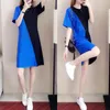 Casual Dresses Fashionabla Sexy Sports Dress Loose and Slim Sparched Mid Length T-shirt kjol