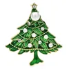 Pins Broschen Wuli Baby Süße Weihnachten Perle Grün Neujahr Baum Party Büro Brust Pin Geschenk G230529