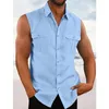 Мужские повседневные рубашки 2023 мужская рубашка рубашка уличная одежда выключите кнопку кнопки «Корма для кнопки